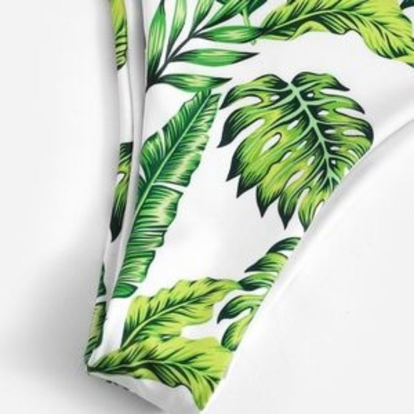 NEW Tropical One-Piece Bathing Suit, Size L - Picture 4 of 4